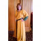 Image of Linen short sleeve gown basic and plus sizes
