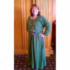 Image of Linen long sleeve gown basic and plus sizes